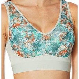 Rhonda Shear 3 pack Mesh Front Leisure Bra 779-827 Rainbow Snake 1X